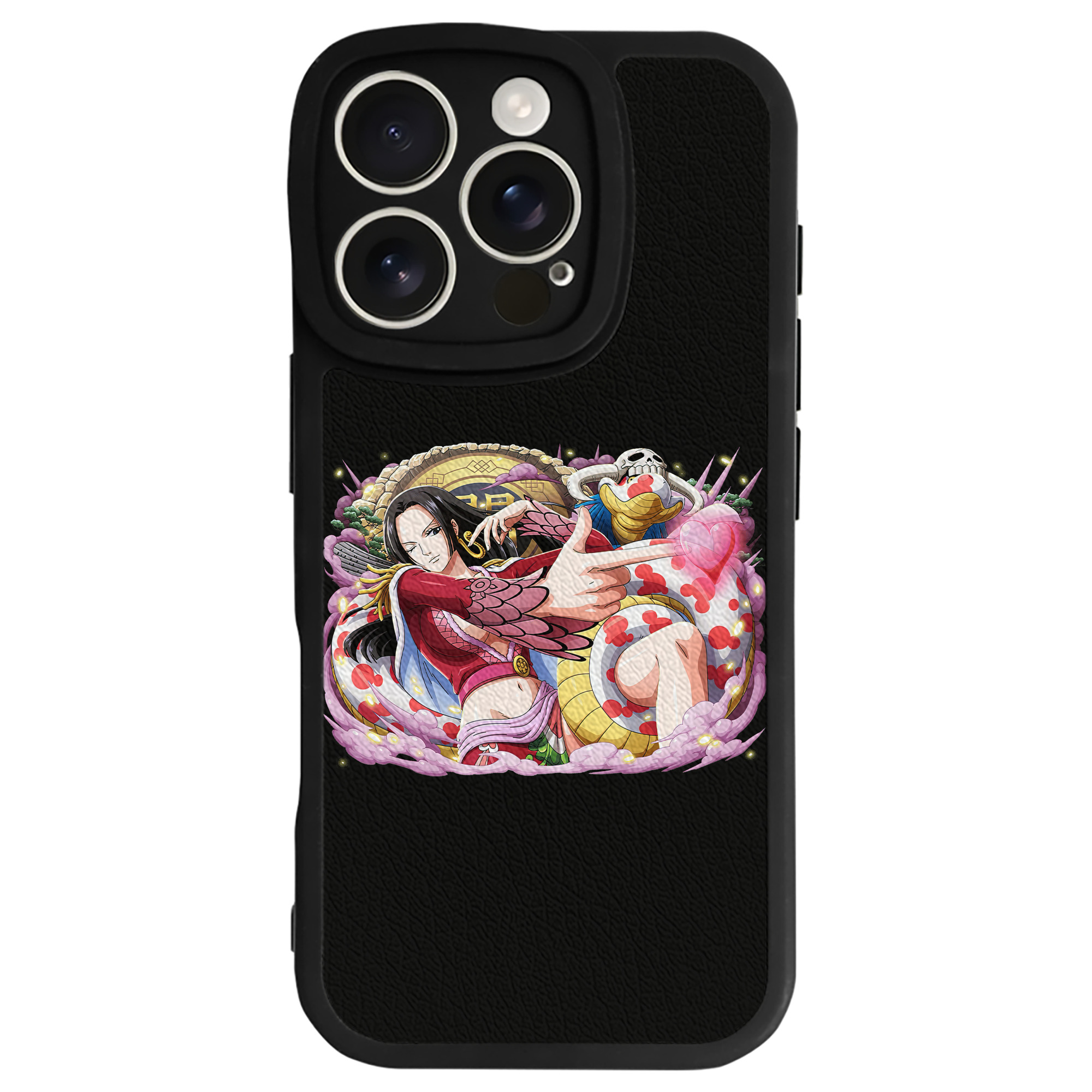 （画像用） ワンピース ボア・ハンコック ONE PIECE Boa·Hancock 【iPhone 16シリーズ対応】シリコンスマホケース（レザー調） 材質：シリコン